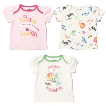 Harry Potter Newborn 3 Pack Graphic T-shirts Pink White Months : Target