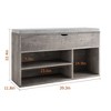 Acekool Shoe Storage Bench with Lift-Up Hidden Compartment, 3-Cube Open Rack & Cushion, Entryway and Hallway Seating Organizer - 2 of 4