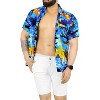 LA LEELA Men's Hawaiian Short Sleeve Button Down Shirt Mens Casual Shirts Vacation Aloha Beach Summer Party Shirts for Men Funny - 2 of 4