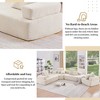 YOOCOZZ Oversized Irregular-Shaped Boucle Modular Compressed Sofa, All-Sponge Construction - Beige - 3 of 4