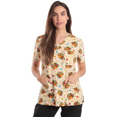 Just Love Women's Scrub Tops / Holiday Scrubs / Nursing Scrubs for Christmas