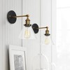 Dewdrop Industrial Wall Sconce Light with Clear Glass Shade, Vintage Brass and Black Wall Light Fixture - 4 of 4