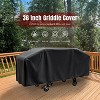 Griddle Cover for Blackstone 36 Inch Griddle and More 4-Burner Flap Top Grills - Waterproof, Lightweight - Click-Close Straps, Black, SHINESTAR - 2 of 4