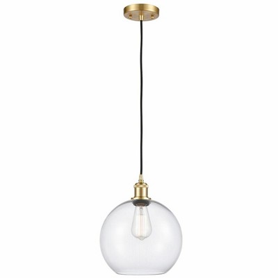Athens - 1 Light Cord Hung Mini Pendant In Industrial Style-13 Inches Tall and 10 Inches Wide