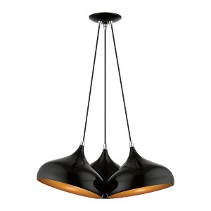 Livex Lighting Amador 3 - Light Pendant in  Shiny Black - 1 of 1