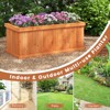 Tangkula Raised Garden Bed Fir Wood Rectangle Planter Box with Drainage Holes Detachable Base Plate Raised Patio Planter Kit Box - 4 of 4
