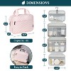 PAVILIA Hanging Toiletry Bag Travel Women Men, Foldable Cosmetic Organizer, Water Resistant Makeup Accessories Essentials Kit - 2 of 4