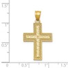 Black Bow Jewelry 14k Yellow Gold Greek Key Filigree Cross Pendant - 4 of 4