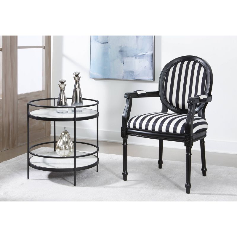 Forsythe Accent Chair Black/White- Treasure Trove Accents, 6 of 7