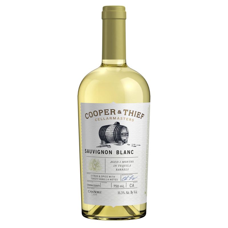 Cooper &#38; Thief Tequila Barrel-Aged Sauvignon Blanc White Wine - 750ml Bottle, 1 of 5