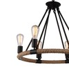 CWI Lighting Ganges 6 Light Up Chandelier With Black Finish - 4 of 4