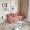 Modular Chaise Lounge Freely Combinable Sleeper Sofa Bed Daybed Lazy Sofa Couch, Space-saving, Chenille Upholstered-ModernLuxe - 2 of 4