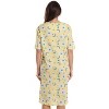 Just Love Womens Nightgown - Short Sleeve Henley Oversized Sleepwear Gown - 3 of 3