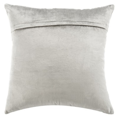 20" Gray and Green Cotton Holiday Tree Pillow