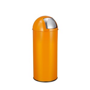 17 Gallon/65L Push Lid Trash Can with Removable Inner Bucket, Stainless Steel Tall Commercial Waste Bin for Kitchen, Office, Restaurant, Home - 1 of 4