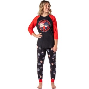 Jujutsu Kaisen Women's Tokyo Jujutsu High School Raglan Jogger Pajama Set - 1 of 4