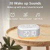 Aoibox Digital Alarm Clock with White Noise Machine & Night Light,30 Wake-Up Sounds,27 Sleep Sounds,12 Color Options, Snooze Function,32 Volume Levels - 4 of 4