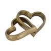 Decorative Object Aluminum Heart Shape Glam Style for Home, Office, Bedroom, and Living Room Decor - 2" Gold & Metallic - 2 of 4