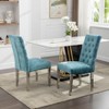 APRILSOUL38.20"Set of 2 Modern Dining Chairs with Plush Velvet Upholstery, Sturdy Stainless Steel Legs - 4 of 4