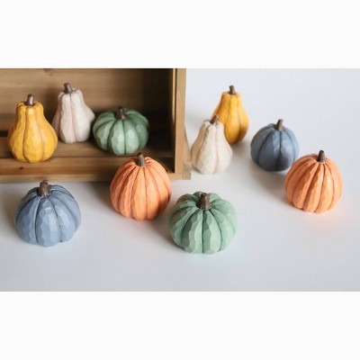 10ct Faux Wood Pumpkins - Bullseye's Playground™