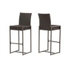 Coolbibila-Set Of 2 Barstool, Bar Chair High For Outdoor, Polyethylene Rattan Bar Chair Stool, Modern Bar Chair, Bar Chair With Back - 2 of 4