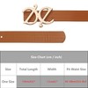 INSPIRE CHIC Women Reversible Faux Leather 0.7" Width Jacquard with Gold Buckle Belts 1Pc - 4 of 4