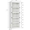 Farmhouse Book Shelf with Storage Open Display Bookshelves - 4 of 4