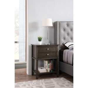 NicBex Nightstand with 2 Drawers and Bottom Shelf Modern Bedside Table Bedroom Furniture for Bedroom, Living Room - 1 of 4