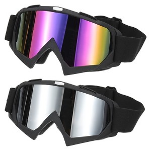Unique Bargains Windproof Mountaineering Sky Diving Skiing Motorcycle Bike Goggle 2 Pcs - 1 of 4