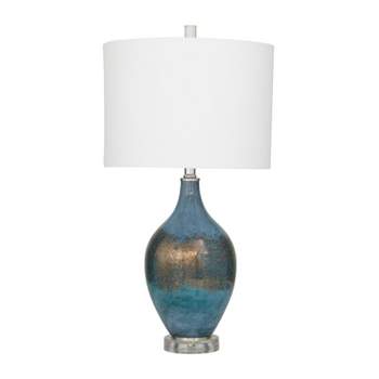 25" x 13" Modern Glass Table Lamp Set of 2 Blue - Olivia & May