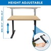 Mount-It! Height Adjustable Hand Crank Sit-Stand Desk with 55" Tabletop | Maple - 4 of 4