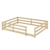 APRILSOULFull Size Floor Bed, Montessori Floor Bed with Fence, Kids Montessori Bed Full Size, Wood Montessori Floor Bed for Kids - 4 of 4