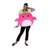 Squishmallows Adult Neon Strawberry Bat Halloween Costume Bodysuit OSFM - 2 of 4