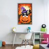 Stupell Industries Cat Peeking from Jack-o-Lantern Floating Frame Canvas Art, Gray, 21" x 31" - 3 of 4