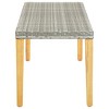 vidaXL Patio Bench 31.5" Poly Rattan Gray - 3 of 4