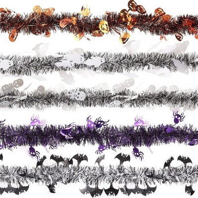 Blue Panda 5 Pack Halloween Party Garland Decorations, Tinsel with 5 Assorted Design (2.01m)
