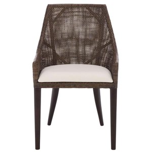 Maro Arm Chair - ACH4905 - Dark Brown/Ivory - Safavieh - 1 of 4