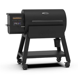 Louisiana Grills 1000 Black Label Series Portable Outdoor Bluetooth Pellet Grill with 2 Shelves, Locking Caster Wheels, and Digital WiFi Control - 1 of 4
