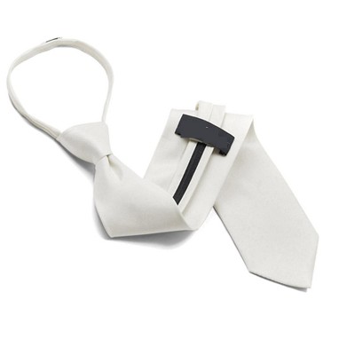Men's Solid Color Pre-tied Zipper Necktie
