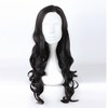Unique Bargains Women's Halloween Curly Wigs 28" Black with Wig Cap Long Hair - 2 of 4