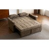 Vynxaria 56.9" Loveseat Sofa Bed with USB Ports & Adjustable Backrest - Comfort Meets Convenience - 3 of 4