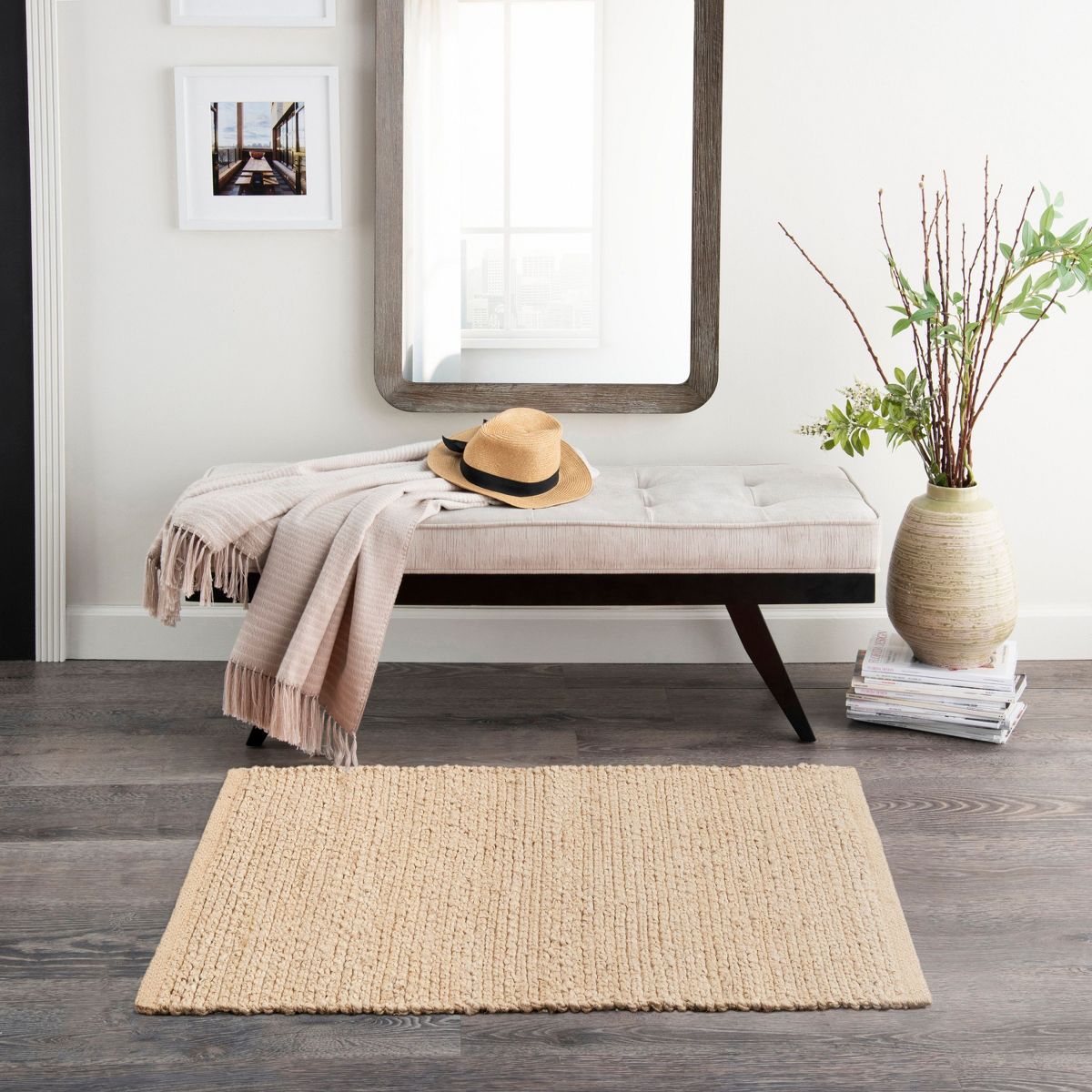 Nourison Farmhouse Natural Jute Flatwoven Area Rug - thumbnail 3
