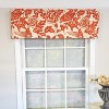 RLF Home 100% Cotton High Quality Love Bird Tailored Window Valance with 1.5" Rod Pocket 50" W X 12" L Orange - 2 of 4