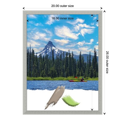 Silver Leaf Distressed Wood Rectangular Picture Frame