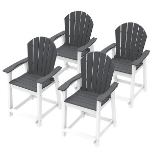Decksplore HDPE Outdoor Bar Stools Waterproof UV Resistant All Weather Ready - 1 of 4