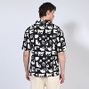 Campus Sutra Men Men's Onyx Black Oversized Geometric Foliage Shirt - 4 of 4