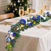 6FT Christmas Garland with 20 Blue Purple LED Lights, Timer & 8 Modes, Ribbon Decor for Indoor/Outdoor, Fall & Halloween - 4 of 4