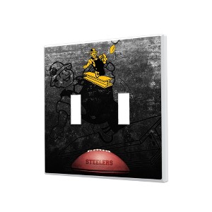 NFL AFC Historic Teams Legendary Hidden-Screw Light Switch Plate for Double Toggle - 1 of 4