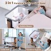 MYKKO 3 in 1 Baby Bassinet, Rocking Baby Bassinets Bedside Sleeper, Adjustable Portable Crib for Newborn Infant with Wheels Storage Basket - 3 of 4