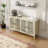 NicBex Modern Rattan/Hollowed Decorative Sideboard Cabinet with Multi-layer Shelves,Accent Sideboard Buffet Cabinet for Kitchen,Dining Room - 3 of 4